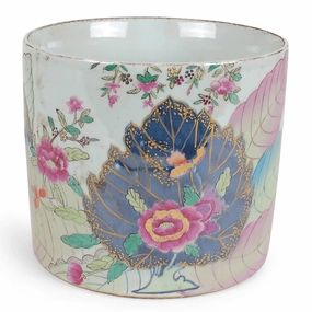 9" Porcelain Tobacco Leaf Beaker Pot home display ornament
