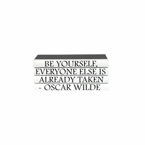"Be Yourself, Everyone Else Is Already Taken" Decorative Book Set in Black and White home display ornament