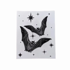 "Celestial Bats" Illustration Print framed wall decor