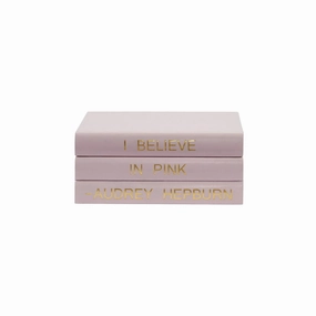 "I Believe in Pink" Audrey Hepburn Quote Decorative Box home display ornament