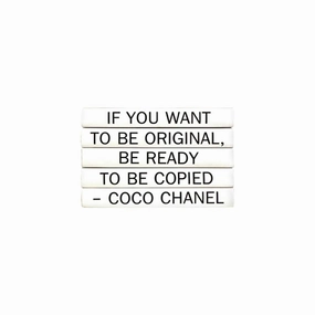 "If You Want To Be Original Be Ready To Be Copied" Decorative Book Set home display ornament