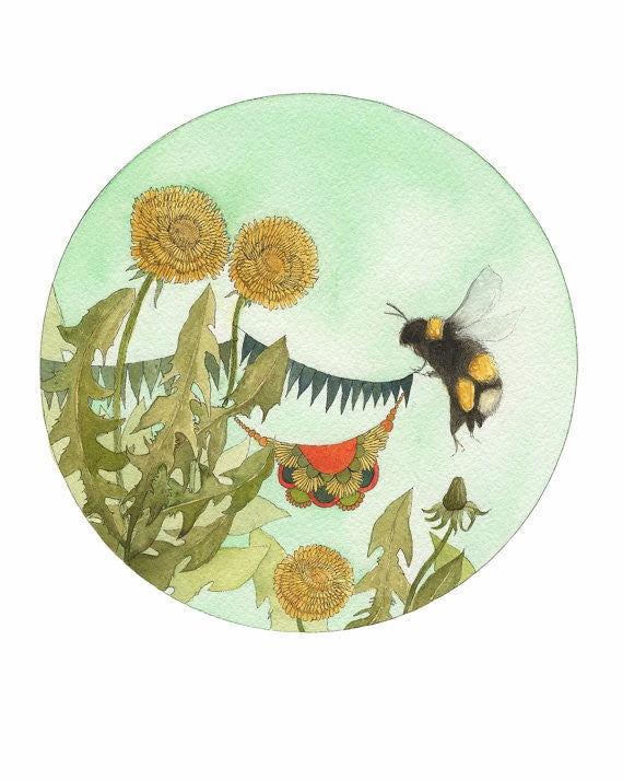 A Peek Inside the Quilted Forest - Art Print framed wall decor