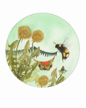 A Peek Inside the Quilted Forest - Art Print framed wall decor