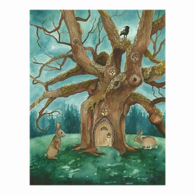 A Visit to House of Crow - Art Print framed wall decor