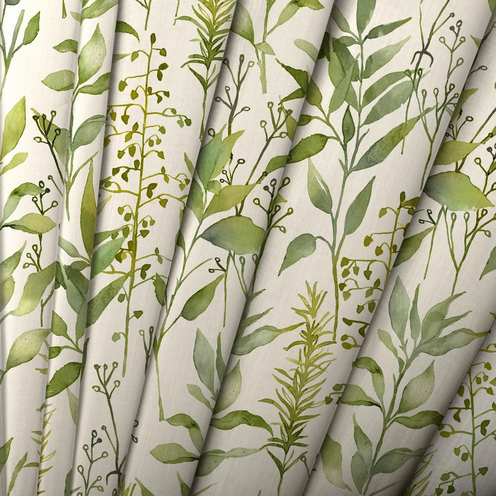 Aberduna Printed Cotton Fabric (By The Metre) Linen