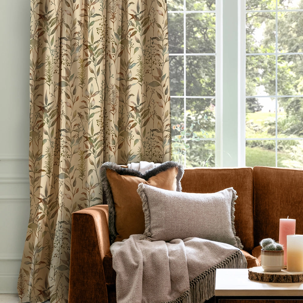 Aberduna Printed Cotton Fabric (By The Metre) Mulberry
