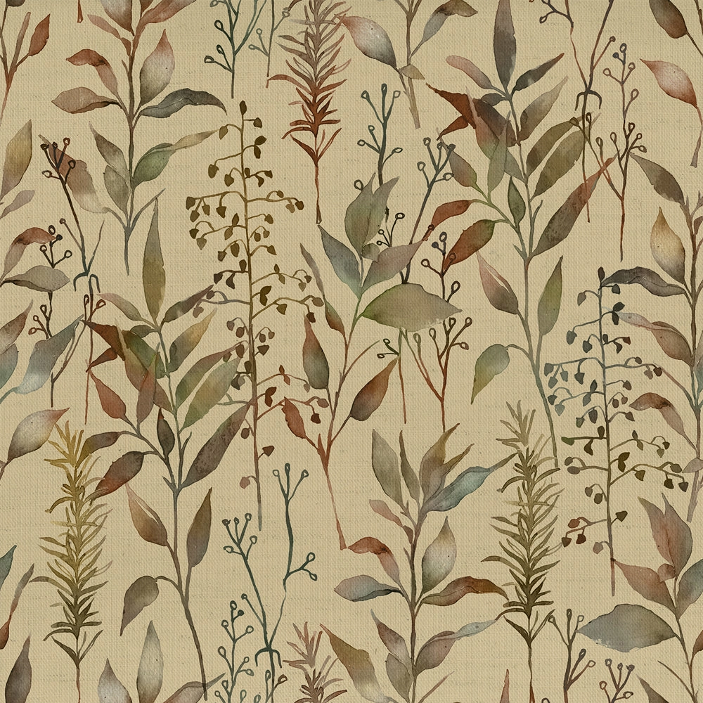 Aberduna Printed Cotton Fabric (By The Metre) Mulberry elegant table cloth  