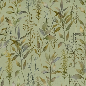 Aberduna Printed Cotton Fabric (By The Metre) Sage elegant table cloth  