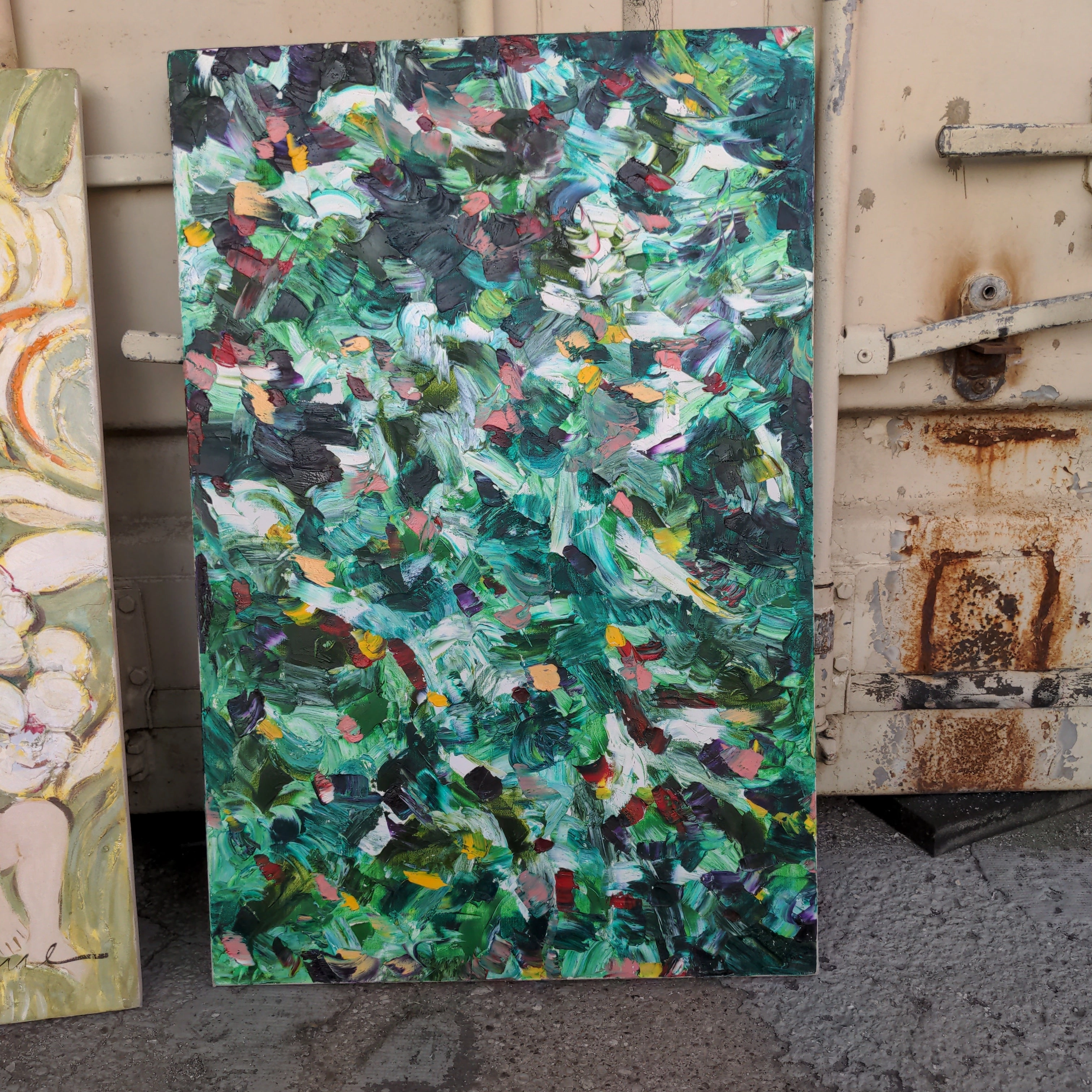 ABSTRACT FLORAL EXPLOSION PAINTING classic mural painting