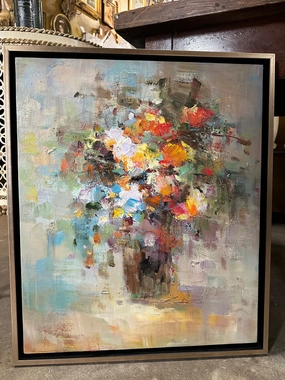 ABSTRACT FLORAL PAINTING classic mural painting
