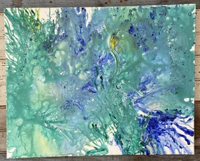 ABSTRACT MODERN SPLATTER PAINTING classic mural painting