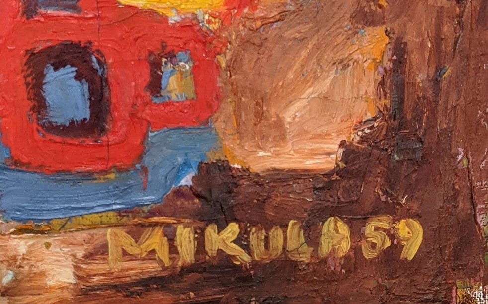 ABSTRACT OIL PAINTING BY KURT MUKULA #1