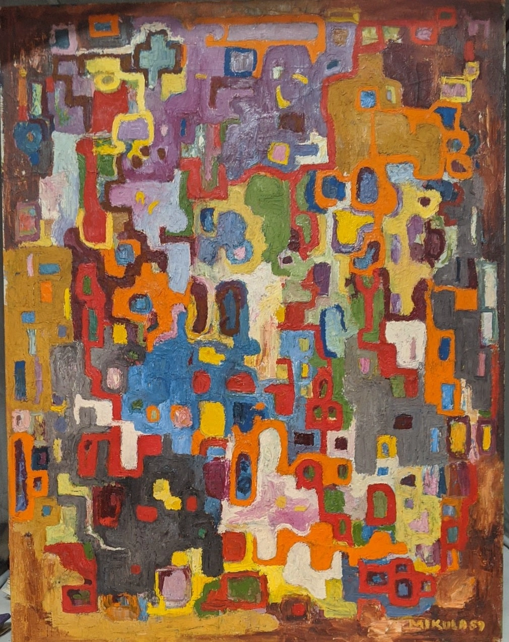 ABSTRACT OIL PAINTING BY KURT MUKULA #1