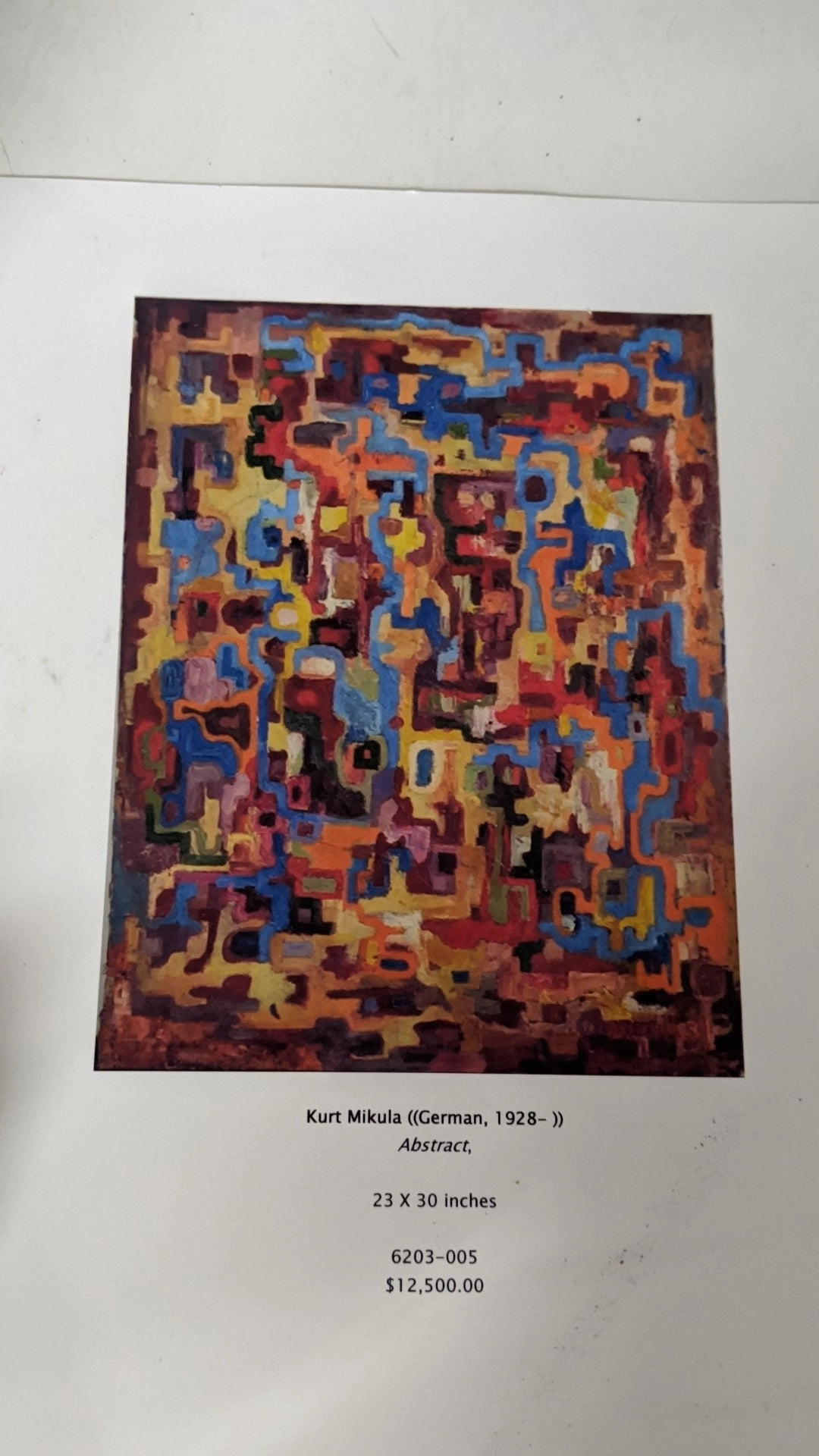 ABSTRACT OIL PAINTING BY KURT MUKULA #2