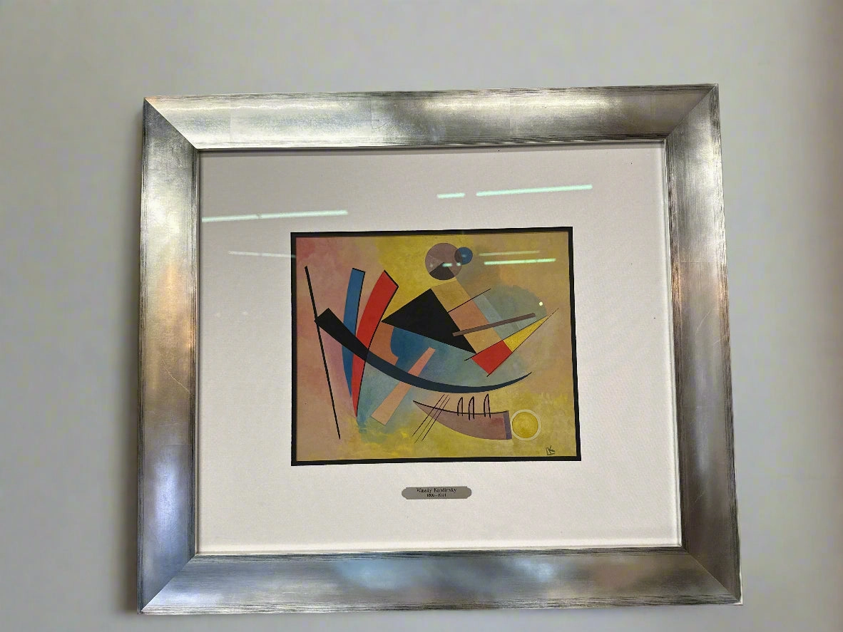 ABSTRACT WATERCOLOR WITH BOAT ATTRIBUTED TO RUSSIAN ARTIST WASSILY KANDISKY classic mural painting