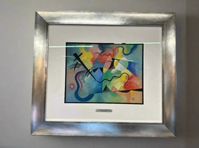 ABSTRACT WATERCOLOR WITH CROSS  ATTRIBUTED TO RUSSIAN ARTIST WASSILY KANDISKY classic mural painting