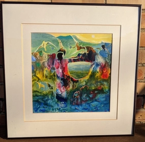 ACRYLIC PAINTING "DAYDREAM" BY WAHLID NAHLE classic mural painting