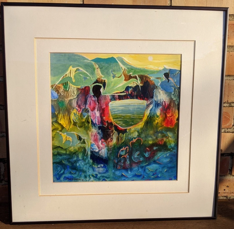 ACRYLIC PAINTING "DAYDREAM" BY WAHLID NAHLE classic mural painting