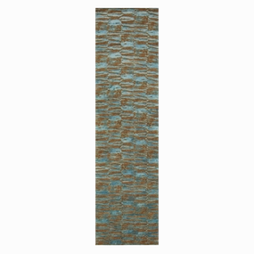 Adevon Blue/Brown minimalist everyday rug