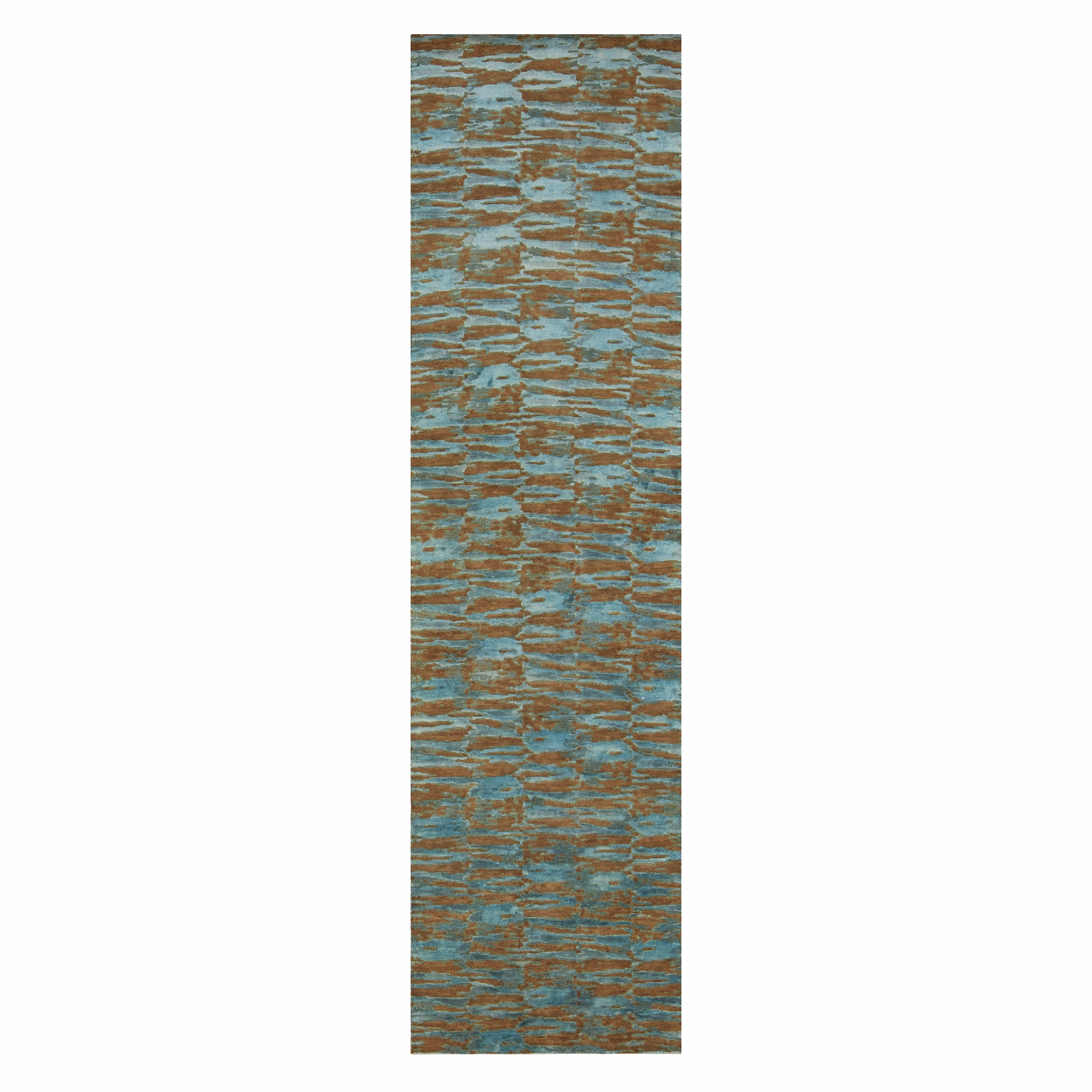 Adevon Blue/Brown minimalist everyday rug