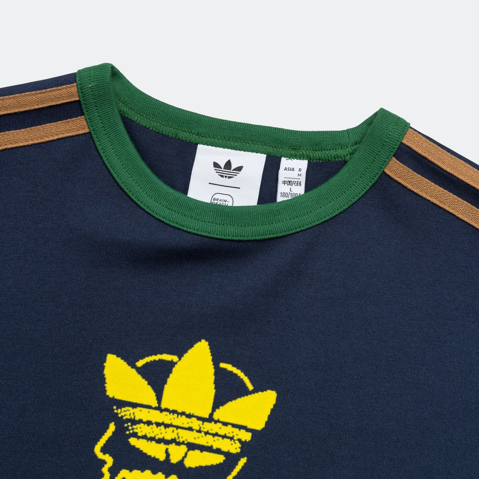 Adidas Kleidung T-Shirt x Brain Dead - College-Navy