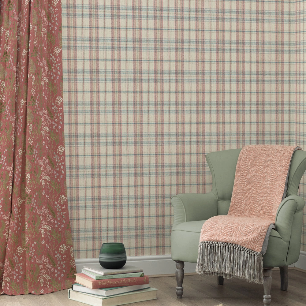Aileana Printed Cotton Fabric (By The Metre) Rose