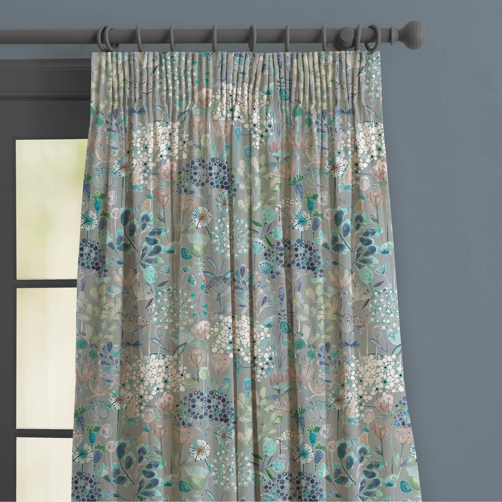 Ailsa Printed Made to Measure Curtains Cornflower