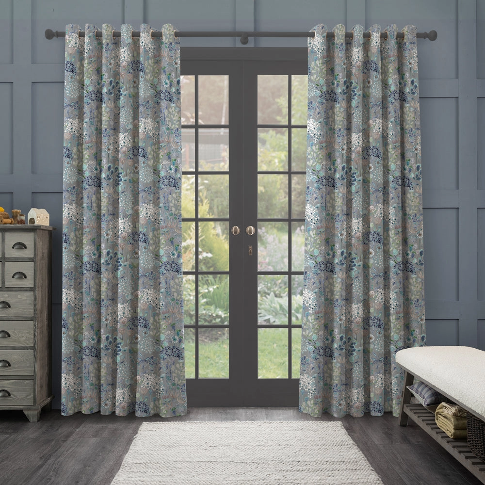 Ailsa Printed Made to Measure Curtains Cornflower