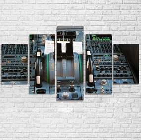 Airbus A320 Cockpit Printed Multiple Canvas Poster canvas mural art