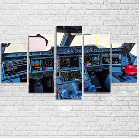 Airbus A350 Cockpit Printed Multiple Canvas Poster canvas mural art