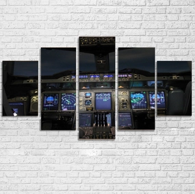 Airbus A380 Cockpit Printed Multiple Canvas Poster canvas mural art