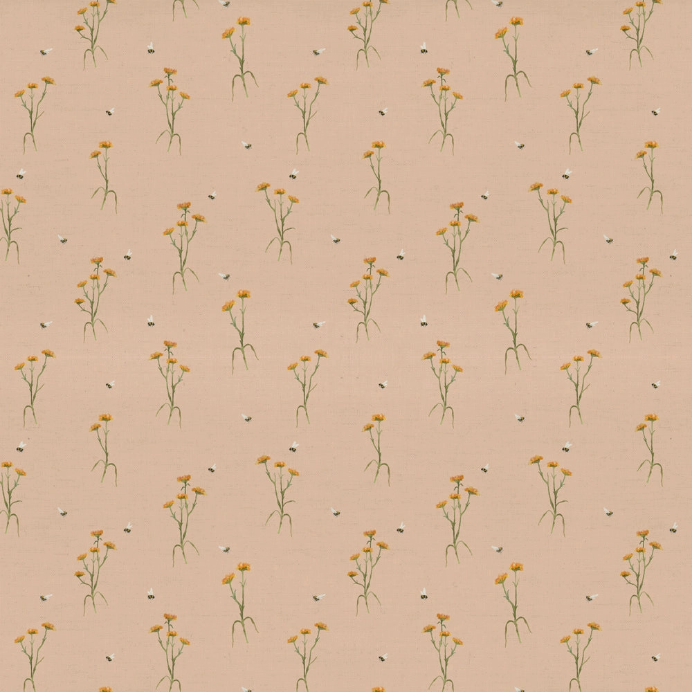 Allimore Printed Cotton Fabric (By The Metre) Apricot