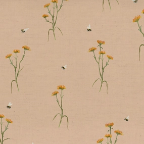 Allimore Printed Cotton Fabric (By The Metre) Apricot elegant table cloth  