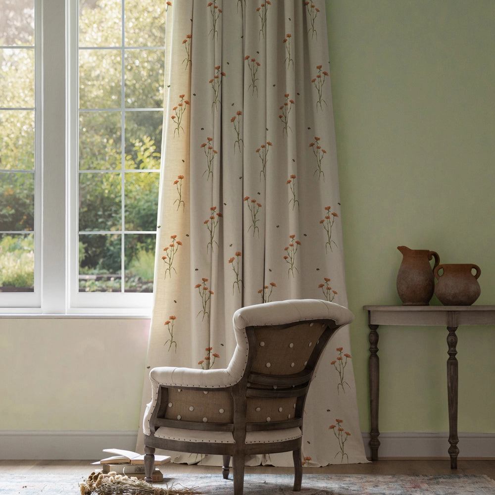 Allimore Printed Cotton Fabric (By The Metre) Linen