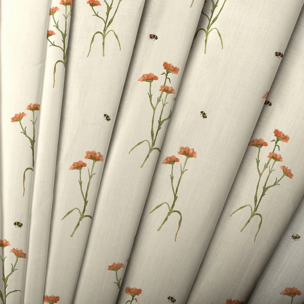 Allimore Printed Cotton Fabric (By The Metre) Linen
