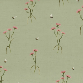 Allimore Printed Cotton Fabric (By The Metre) Sage elegant table cloth  