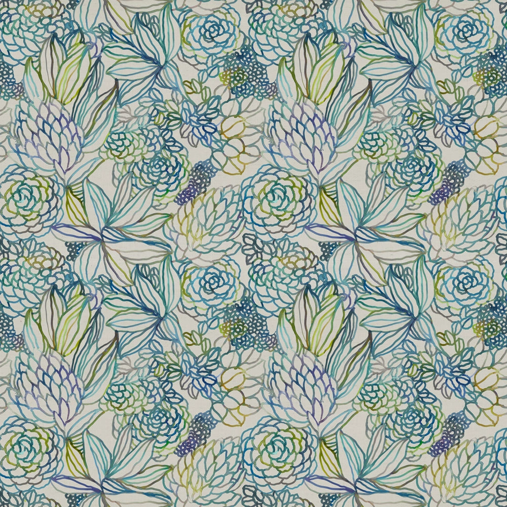 Althorp Printed Cotton Fabric (By The Metre) Capri