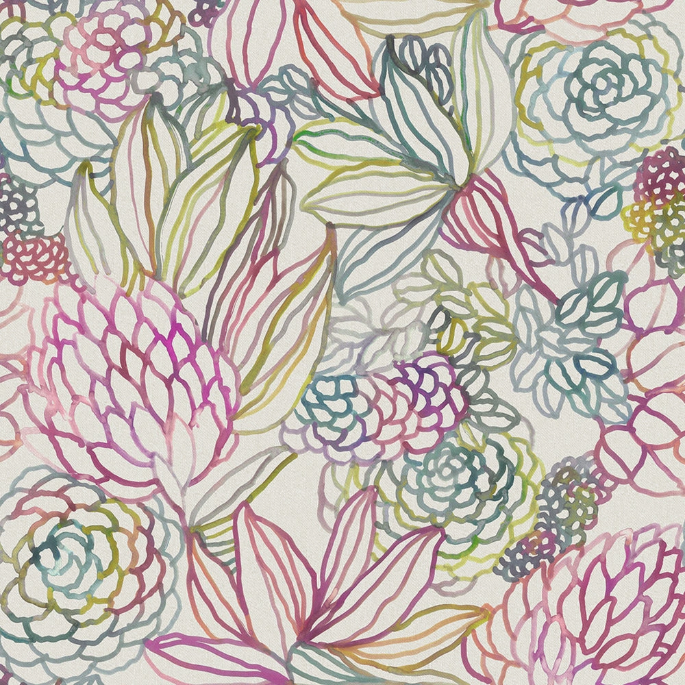 Althorp Printed Cotton Fabric (By The Metre) Sorbet elegant table cloth  