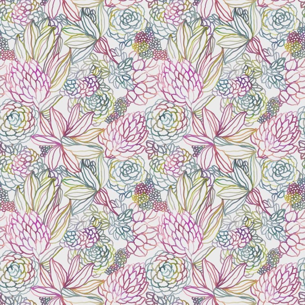Althorp Printed Cotton Fabric (By The Metre) Sorbet Cream