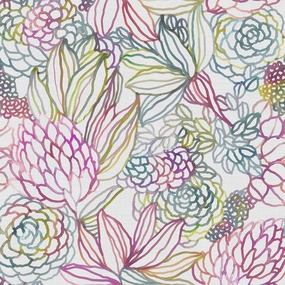 Althorp Printed Cotton Fabric (By The Metre) Sorbet Cream elegant table cloth  