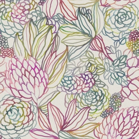 Althorp Printed Cotton Fabric (By The Metre) Sorbet elegant table cloth  