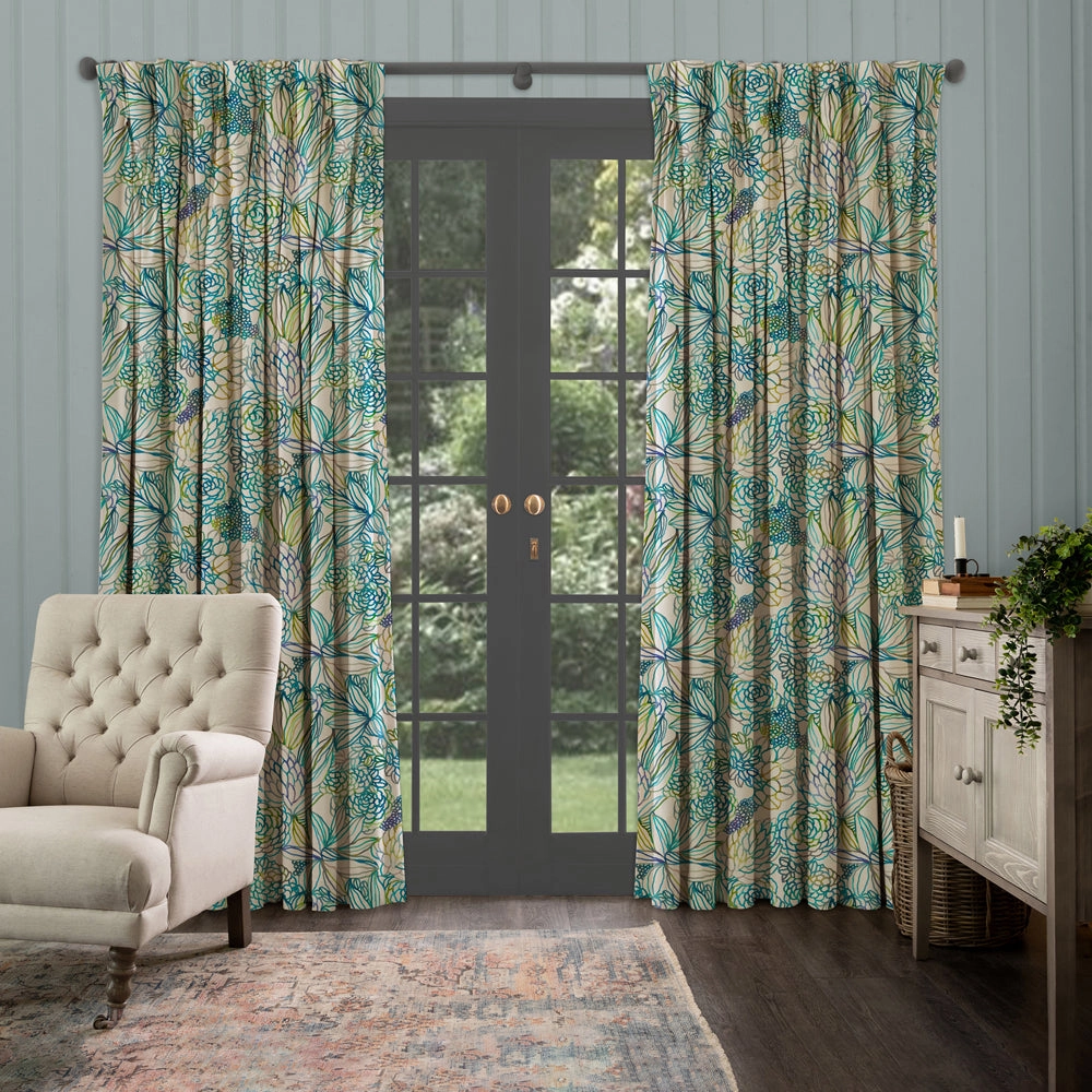 Althorp Printed Made to Measure Curtains Capri/Linen