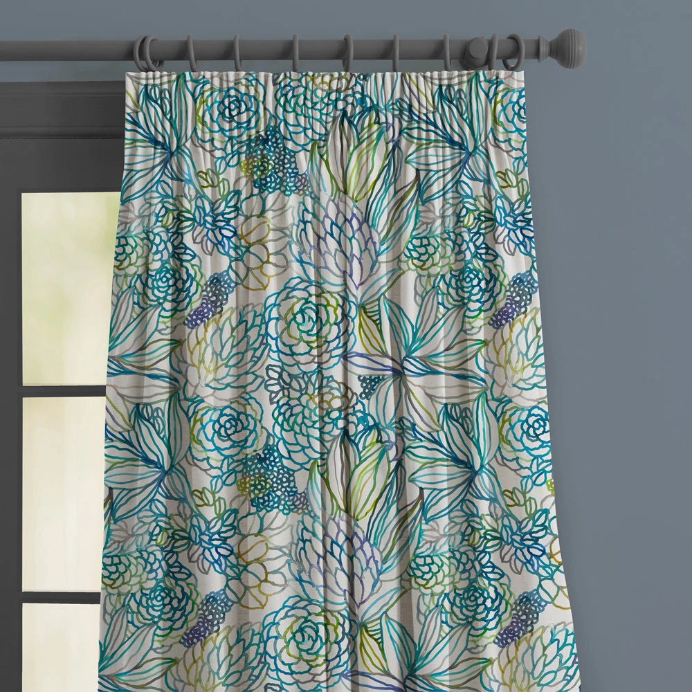 Althorp Printed Made to Measure Curtains Capri