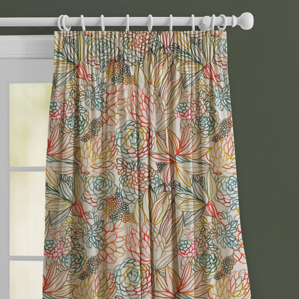 Althorp Printed Made to Measure Curtains Cinnamon/Linen