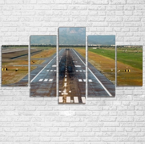 Amazing Mountain View & Runway Multiple Canvas Poster canvas mural art