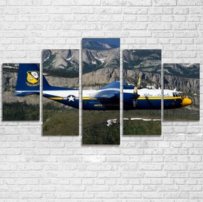 Amazing View with Blue Angels Aircraft Printed Multiple Canvas Poster canvas mural art