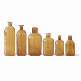 Amber Glass Bottles (multiple sizes) interior room decor