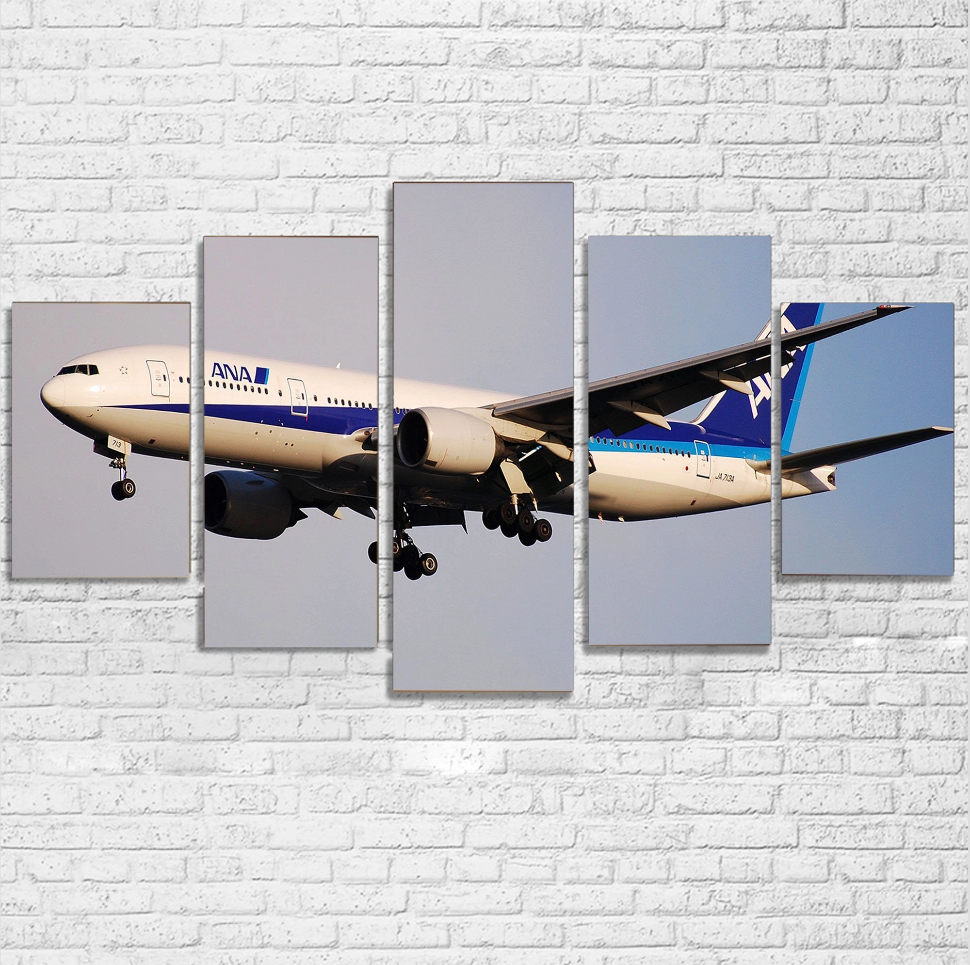 ANA's Boeing 777 Printed Multiple Canvas Poster canvas mural art