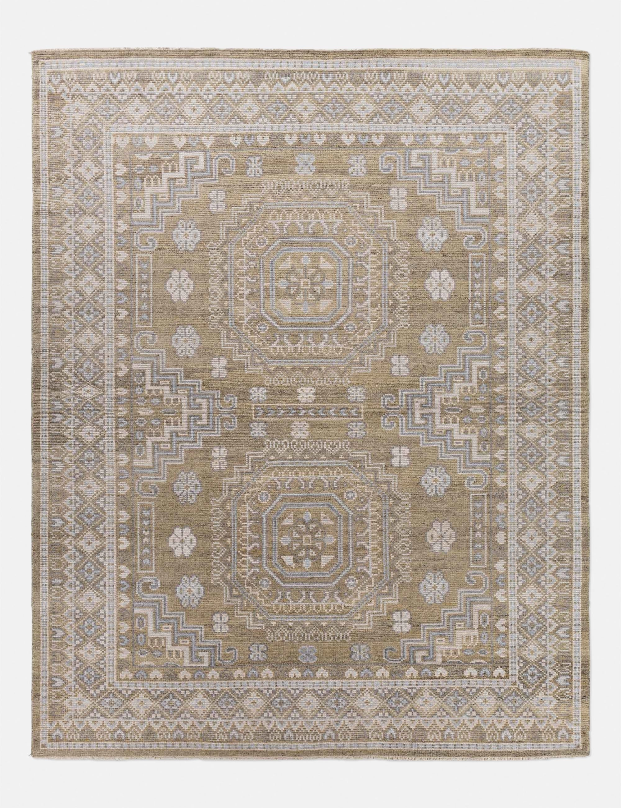 Anahit Hand-Knotted Wool-Blend Rug trendy fashion rug