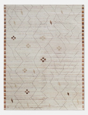 Anina Moroccan-Style Hand-Knotted Wool Rug trendy fashion rug